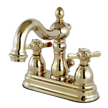 Kingston Brass  KS1602BEX 4 in. Centerset Bathroom Faucet, Polished Brass