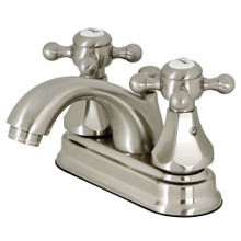 Kingston Brass  KB4608BX Metropolitan 4 in. Centerset Bathroom Faucet with Pop-Up Drain, Brushed Nickel