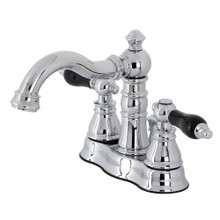 Kingston Brass  Fauceture FSC1601AKL Duchess 4 in. Centerset Bathroom Faucet with Brass Pop-Up, Polished Chrome