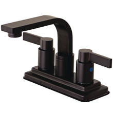 Kingston Brass  KB8465NDL NuvoFusion 4 in. Centerset Bathroom Faucet with Push Pop-Up, Oil Rubbed Bronze