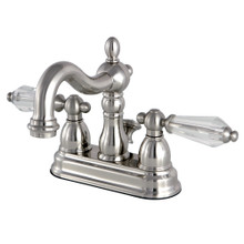Kingston Brass  KS1608WLL 4 in. Centerset Bathroom Faucet, Brushed Nickel