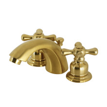 Kingston Brass  KB947AXSB Mini-Widespread Bathroom Faucet, Brushed Brass