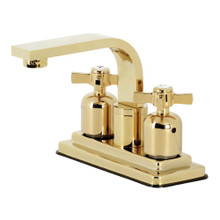 Kingston Brass  KB8462ZX Millennium 4-Inch Centerset Bathroom Faucet, Polished Brass