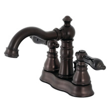 Kingston Brass  Fauceture FSC1605AKL Duchess 4 in. Centerset Bathroom Faucet with Brass Pop-Up, Oil Rubbed Bronze