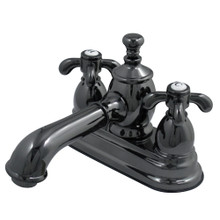 Kingston Brass  NS7000TX 4 in. Centerset Bathroom Faucet, Black Stainless Steel