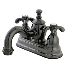 Kingston Brass  NS7100TX 4 in. Centerset Bathroom Faucet, Black Stainless Steel
