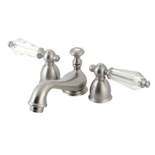 Kingston Brass  KS3958WLL Wilshire Mini-Widespread Bathroom Faucet with Brass Pop-Up, Brushed Nickel