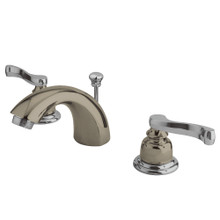 Kingston Brass  KB8957FL Mini-Widespread Bathroom Faucet, Brushed Nickel/Polished Chrome