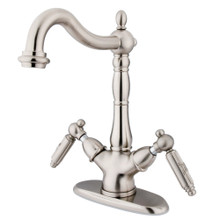 Kingston Brass  KS1498GL Vessel Sink Faucet, Brushed Nickel