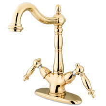 Kingston Brass  KS1492TL Vessel Sink Faucet, Polished Brass