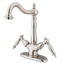 Kingston Brass  KS1498TL Vessel Sink Faucet, Brushed Nickel