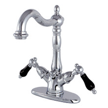 Kingston Brass  KS1431PKL Duchess Two-Handle Bathroom Faucet with Brass Pop-Up and Cover Plate, Polished Chrome