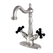 Kingston Brass  KS1498PKX Duchess 2-Handle Vessel Sink Faucet, Brushed Nickel