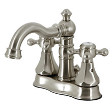 Kingston Brass  FSC1608BX Metropolitan 4 in. Centerset Bathroom Faucet with Brass Pop-Up, Brushed Nickel