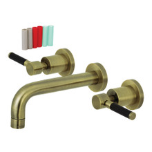 Kingston Brass  KS8123DKL Concord 2-Handle Wall Mount Bathroom Faucet, Antique Brass
