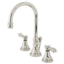 Kingston Brass  KS2986BAL Heirloom Widespread Bathroom Faucet with Brass Pop-Up, Polished Nickel