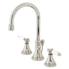 Kingston Brass  KS2986BPL Bel-Air Widespread Bathroom Faucet with Brass Pop-Up, Polished Nickel