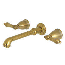 Kingston Brass  KS7127AL 8-Inch Center Wall Mount Bathroom Faucet, Brushed Brass