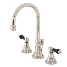Kingston Brass  KS2986PKL Duchess Widespread Bathroom Faucet with Brass Pop-Up, Polished Nickel