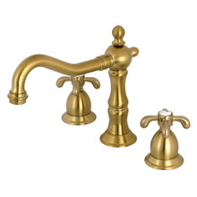 Kingston Brass  KS1977TX 8 in. Widespread Bathroom Faucet, Brushed Brass