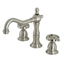 Kingston Brass  KS1978RX Belknap Widespread Bathroom Faucet with Brass Pop-Up, Brushed Nickel