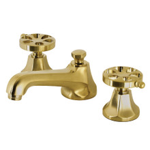Kingston Brass  KS4467RX Belknap Widespread Bathroom Faucet with Brass Pop-Up, Brushed Brass