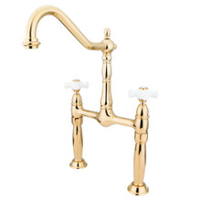 Kingston Brass  KS1072PX Two Handle Widespread Vessel Sink Faucet, Polished Brass