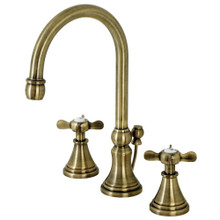 Kingston Brass  KS2983BEX Essex Widespread Bathroom Faucet with Brass Pop-Up, Antique Brass
