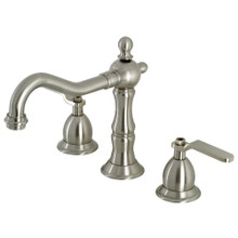 Kingston Brass  KS1978KL Whitaker Widespread Bathroom Faucet with Brass Pop-Up, Brushed Nickel