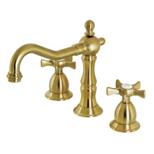 Kingston Brass  KS1977NX Hamilton Widespread Bathroom Faucet with Brass Pop-Up, Brushed Brass