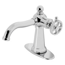 Kingston Brass  KSD3541CG Fuller Single-Handle Bathroom Faucet with Push Pop-Up, Polished Chrome