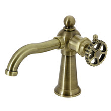 Kingston Brass  KS3543CG Fuller Single-Handle Bathroom Faucet with Push Pop-Up, Antique Brass