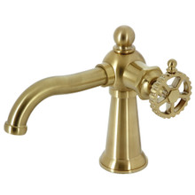 Kingston Brass  KS3547CG Fuller Single-Handle Bathroom Faucet with Push Pop-Up, Brushed Brass