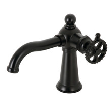 Kingston Brass  KS3540CG Fuller Single-Handle Bathroom Faucet with Push Pop-Up, Matte Black