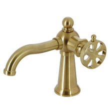 Kingston Brass  KS3547RX Belknap Single-Handle Bathroom Faucet with Push Pop-Up, Brushed Brass