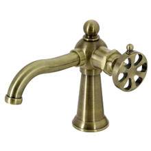 Kingston Brass  KS3543RX Belknap Single-Handle Bathroom Faucet with Push Pop-Up, Antique Brass