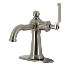 Kingston Brass  KSD3548KL Knight Single-Handle Bathroom Faucet with Push Pop-Up, Brushed Nickel