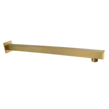 Kingston Brass  K4167 Claremont 15-3/4" Square Rain Drop Shower Arm with Flange, Brushed Brass