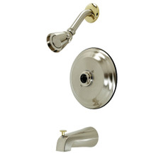 Kingston Brass  KB3639TLH Tub and Shower Trim Only Without Handle, Brushed Nickel/Polished Brass