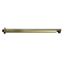 Kingston Brass  K8119E3 Aquaelements 18" Brass Shower Arm with Flange, Antique Brass