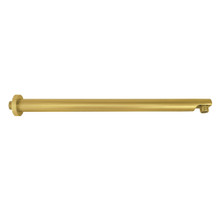 Kingston Brass  K8119E7 Aquaelements 18" Brass Shower Arm with Flange, Brushed Brass