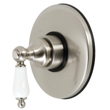 Kingston Brass  KB3008PL Volume Control with Lever Handle, Brushed Nickel