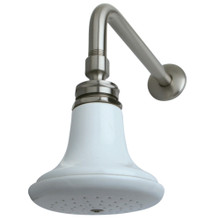 Kingston Brass  P50SNCK Victorian Ceramic Showerhead with 12" Shower Arm Combo, Brushed Nickel