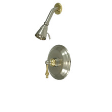 Kingston Brass  KB3639ALSO Restoration Pressure Balanced Shower Faucet, Brushed Nickel/Polished Brass