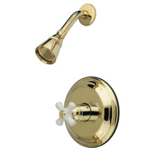 Kingston Brass  KB3632PXSO Restoration Pressure Balanced Shower Faucet, Polished Brass