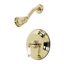 Kingston Brass  KB3632PLSO Restoration Pressure Balanced Shower Faucet, Polished Brass