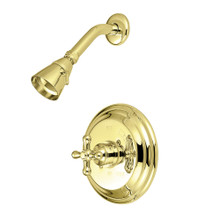 Kingston Brass  KB3632AXSO Restoration Pressure Balanced Shower Faucet, Polished Brass