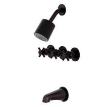 Kingston Brass  KBX8135DX Concord Three-Handle Tub and Shower Faucet, Oil Rubbed Bronze