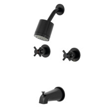 Kingston Brass  KBX8140DX Concord Two-Handle Tub and Shower Faucet, Matte Black