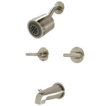 Kingston Brass  KBX8148CML Manhattan Two-Handle Tub and Shower Faucet, Brushed Nickel